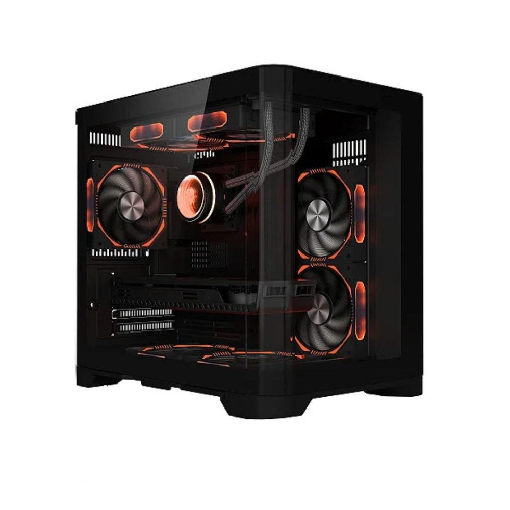GAB. MATX BRAZILPC GAMER BPC-CANOPY-B MINI PRETO C/ 5 COOLER (1xUSB3.0/1xUSB/LATERAL DE VIDRO S/ FON