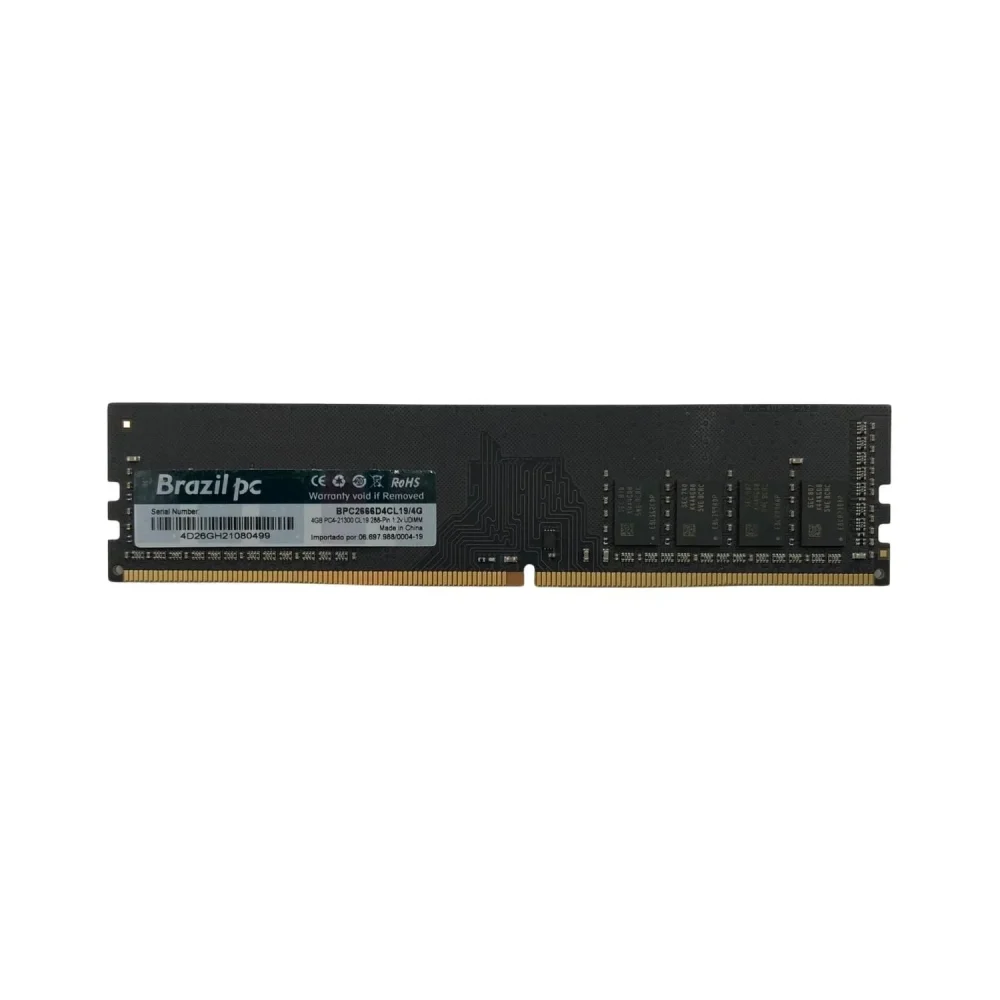 MEMORIA DESK 4GB DDR4 2666 BRAZILPC BPC2666D4CL19/4G OEM