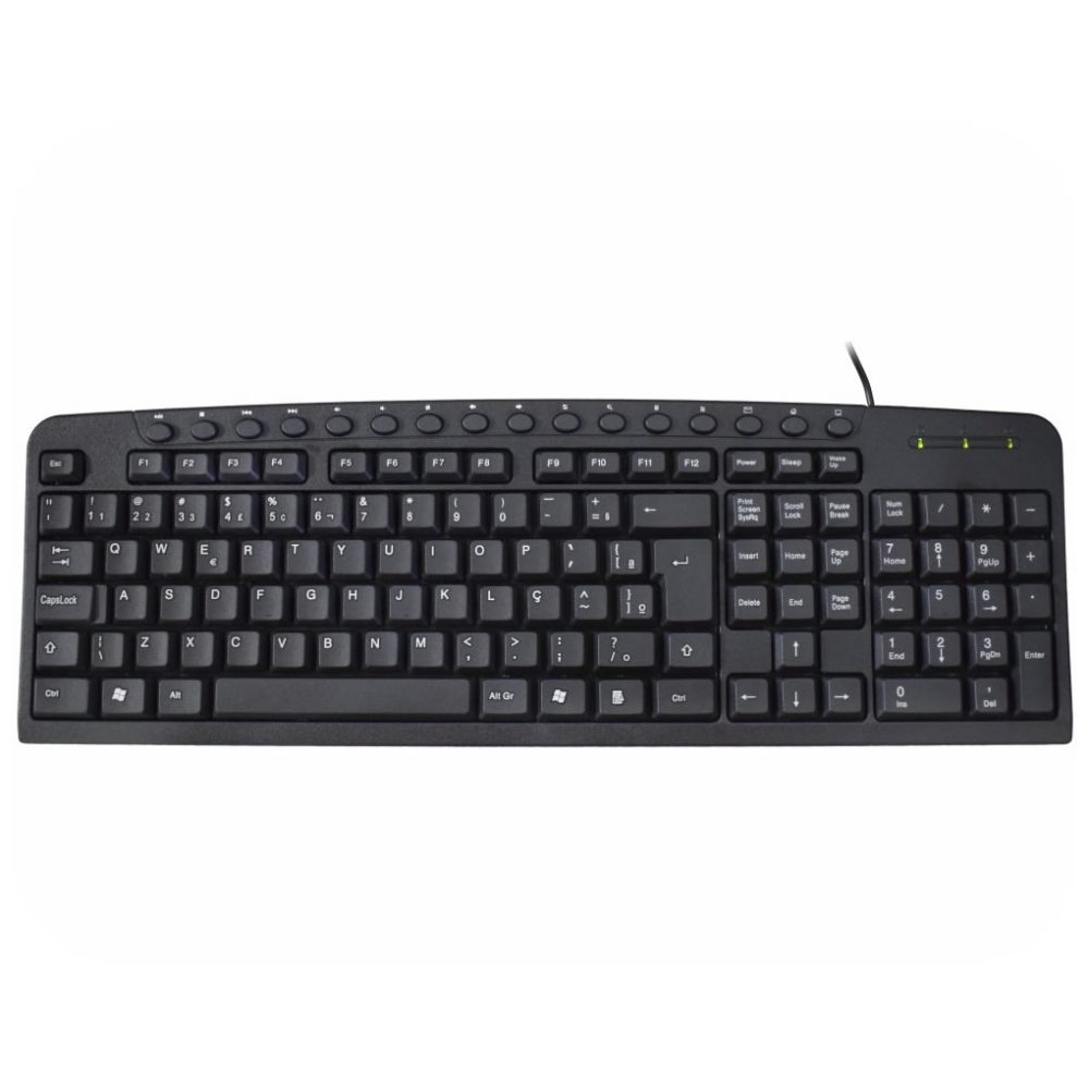 TECLADO USB K-MEX KB-3728U PRETO 1.2M BOX