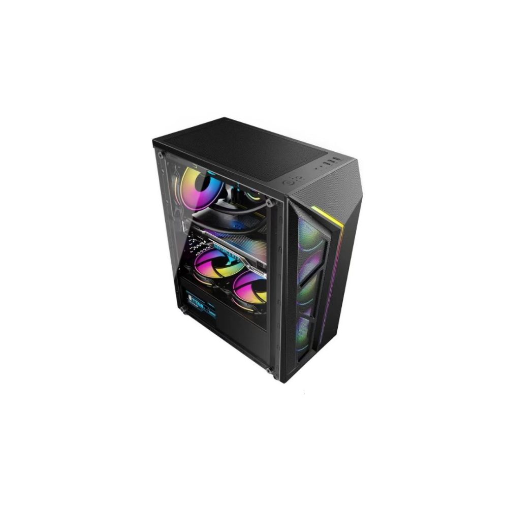 GAB. ATX BRAZILPC GAMER BPC-005B BLACK C/ 4 COOLER (1xUSB3.0/2xUSB/LATERAL DE VIDRO) S/ FONTE *OPEN - Image 3
