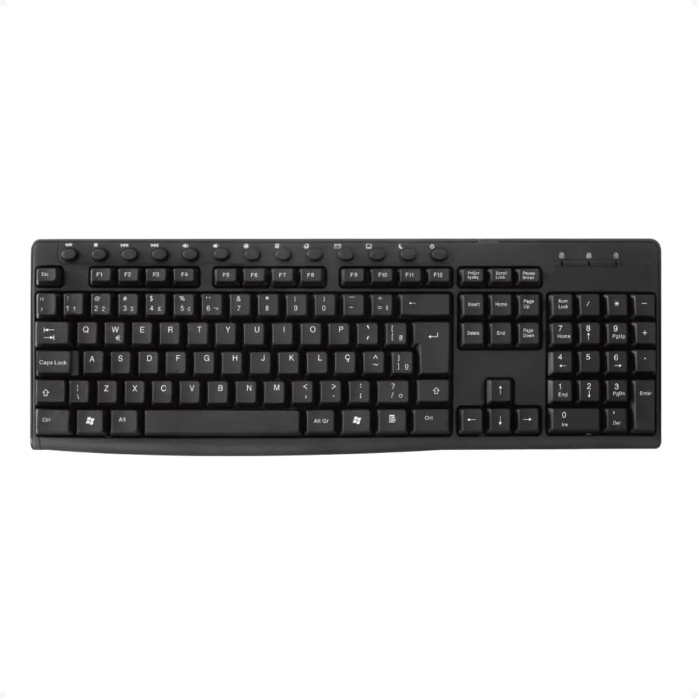 TECLADO USB BRAZILPC BPC-8160/8260 MULTIMIDIA COM FILTRO PRETO 1.2M BOX   I