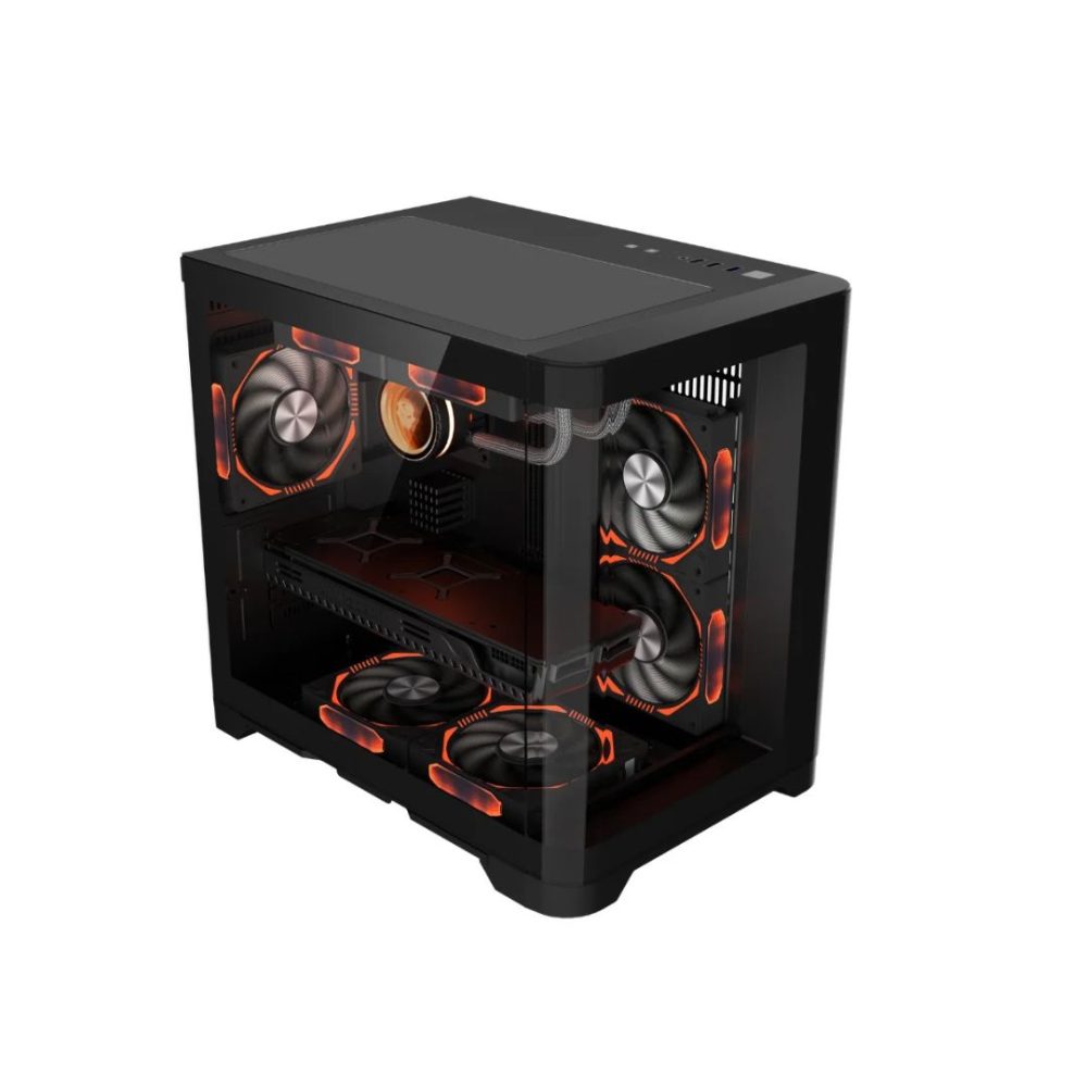GAB. MATX BRAZILPC GAMER BPC-CANOPY-B MINI PRETO C/ 5 COOLER (1xUSB3.0/1xUSB/LATERAL DE VIDRO S/ FON - Imagem 3
