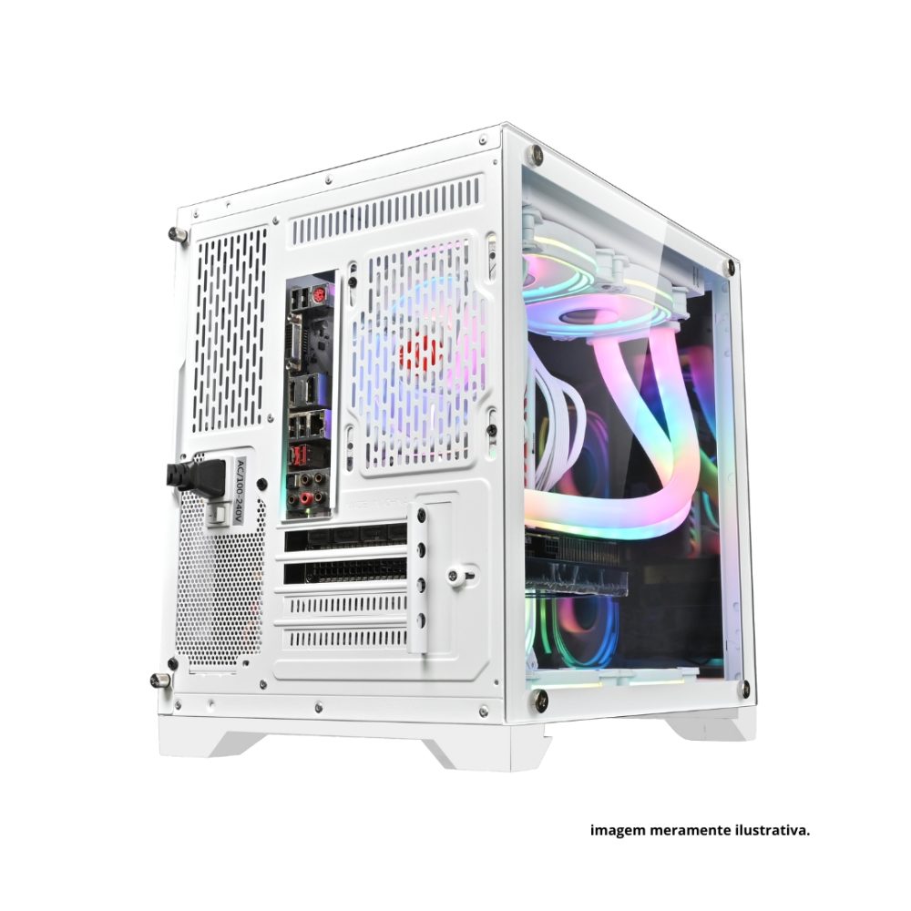 GAB. MATX BRAZILPC GAMER BPC-345W BRANCO C/ 4 COOLER (1xUSB3.0/1xUSB/LATERAL DE VIDRO) S/ FONTE BOX - Imagem 5