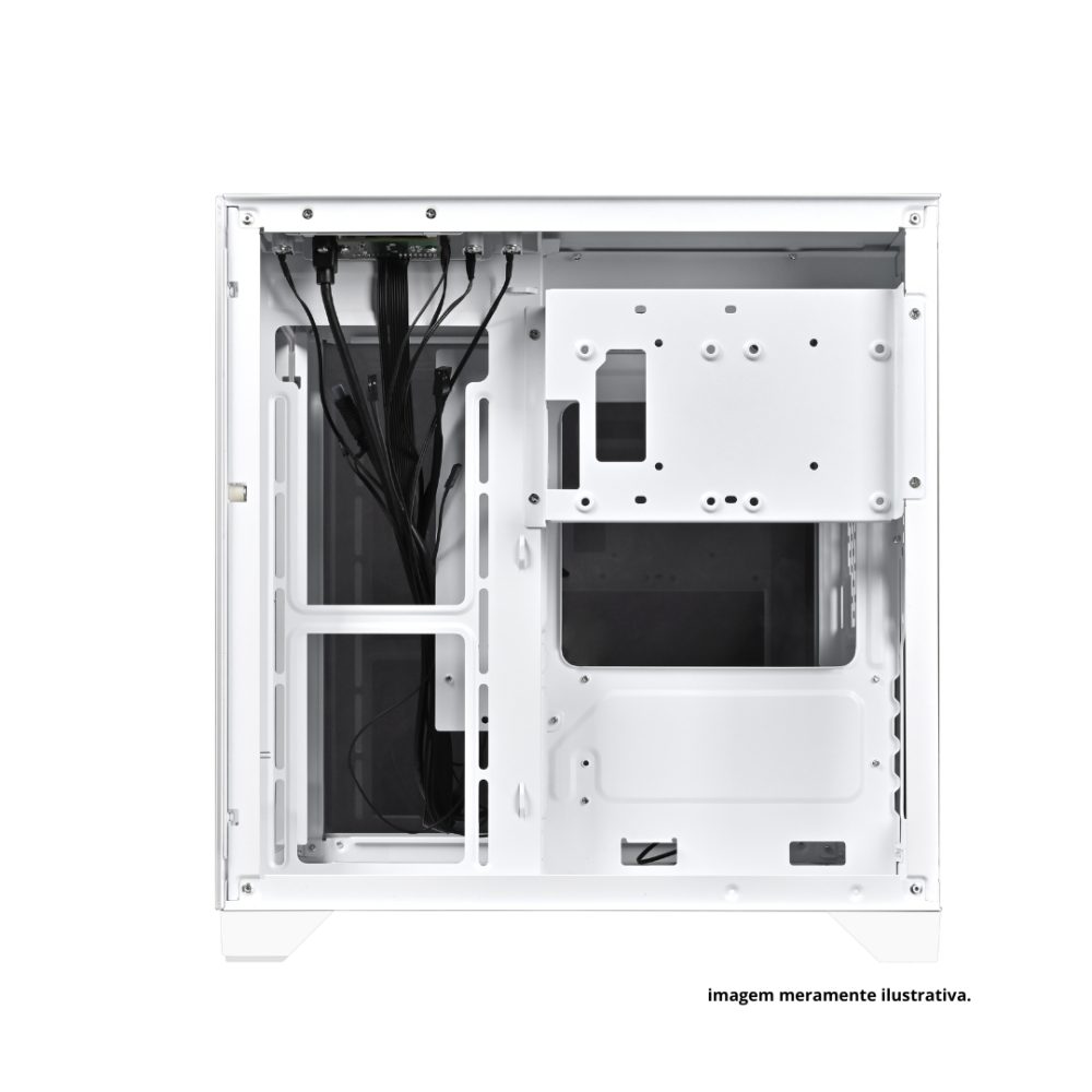 GAB. MATX BRAZILPC GAMER BPC-345W BRANCO C/ 4 COOLER (1xUSB3.0/1xUSB/LATERAL DE VIDRO) S/ FONTE BOX - Imagem 3