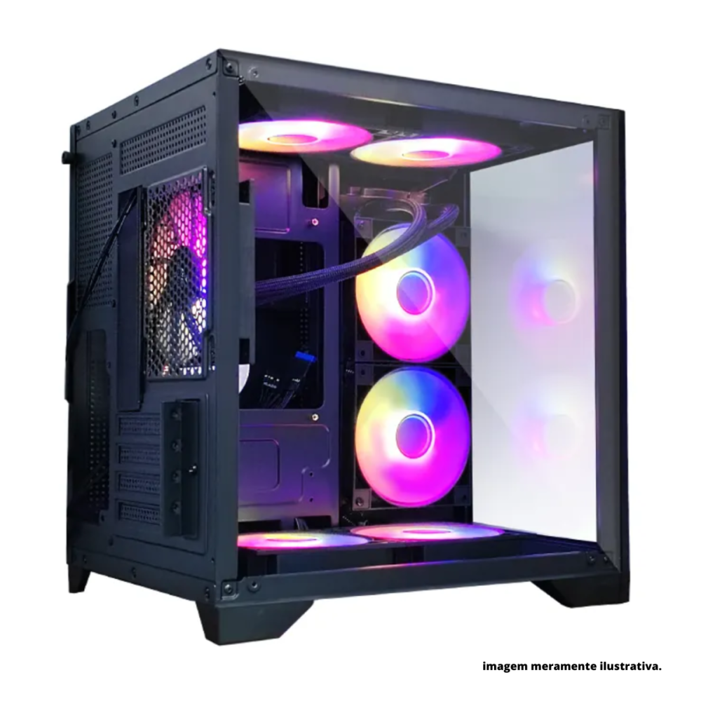 GAB. MATX BRAZILPC GAMER BPC-345B PRETO C/ 4 COOLER (1xUSB3.0/1xUSB/LATERAL DE VIDRO) S/ FONTE BOX - Image 5