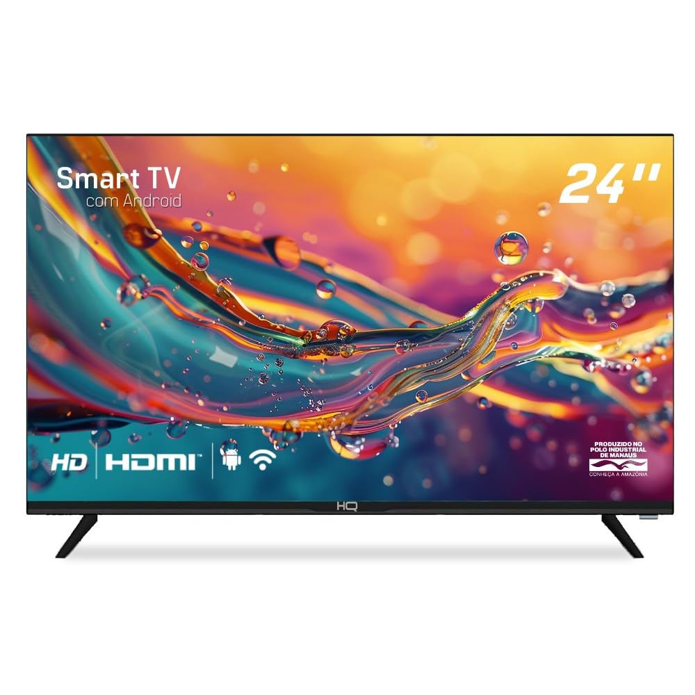 TV SMART HQ 24" HQS24NKH LED QUAD CORE 127V/220V (OUTLET) BOX