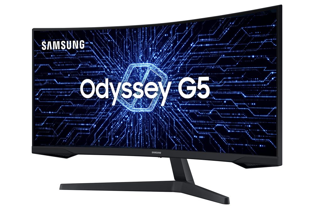 MONITOR LED 34 SAMSUNG GAMER ODYSSEY G5 WQHD CURVO R1000 165Hz PRETO ULTRAWIDE (OUTLET) BOX