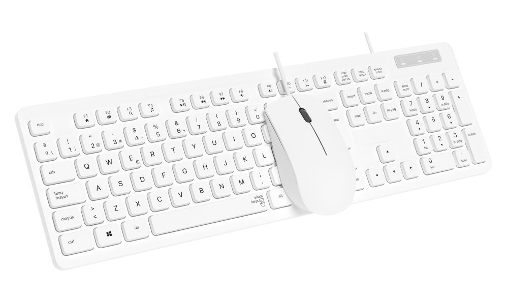 KIT C/ FIO TECLADO/MOUSE BRAZILPC BPC-8269/M300 USB BRANCO BOX IF - Imagem 5