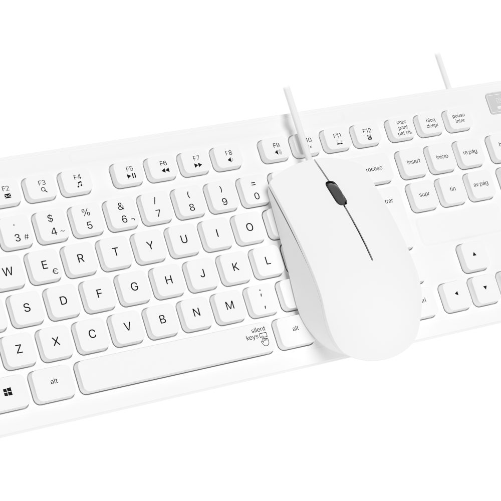 KIT C/ FIO TECLADO/MOUSE BRAZILPC BPC-8269/M300 USB BRANCO BOX IF