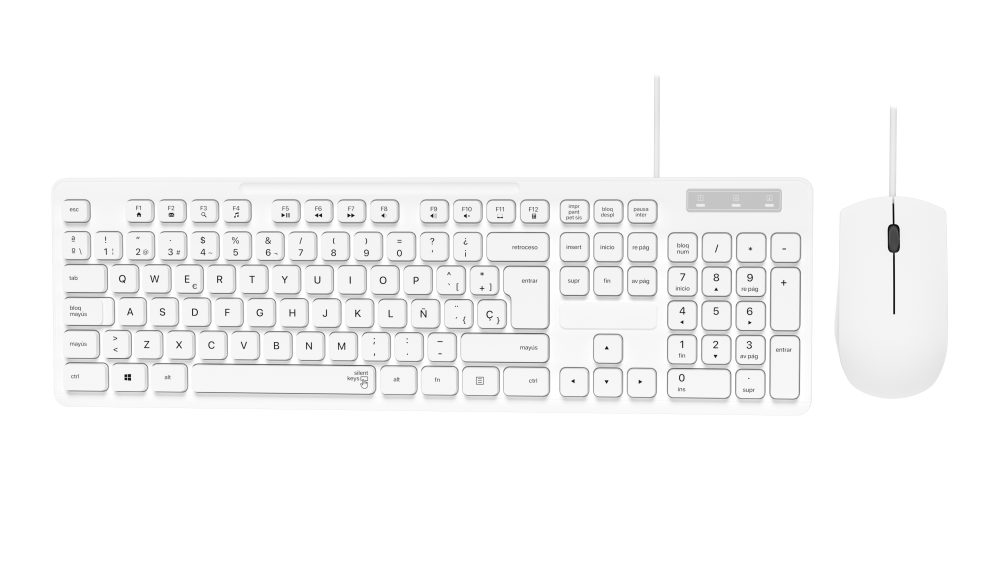 KIT C/ FIO TECLADO/MOUSE BRAZILPC BPC-8269/M300 USB BRANCO BOX IF - Imagem 2