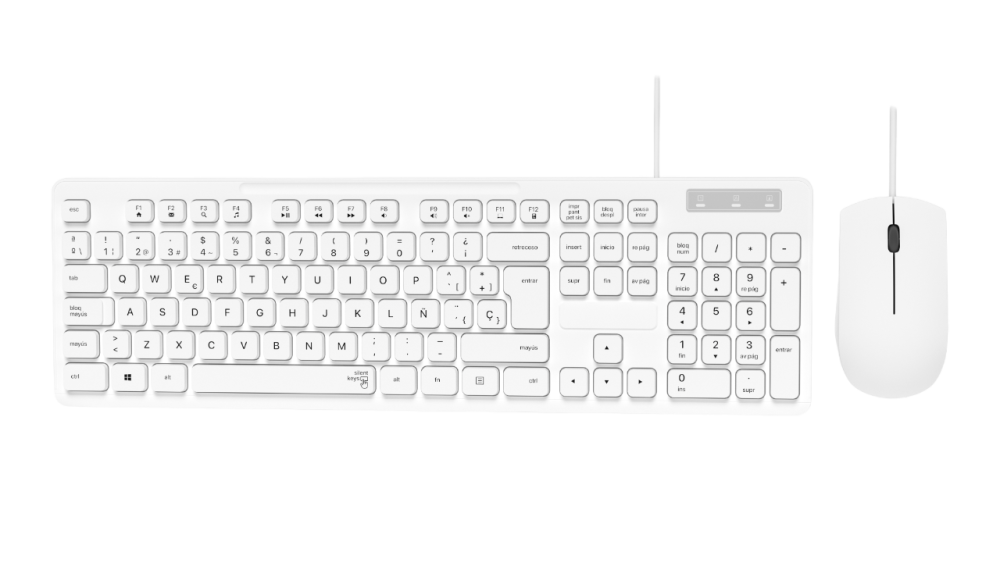 KIT C/ FIO TECLADO/MOUSE BRAZILPC BPC-8269/M300 USB BRANCO BOX IF - Imagem 3