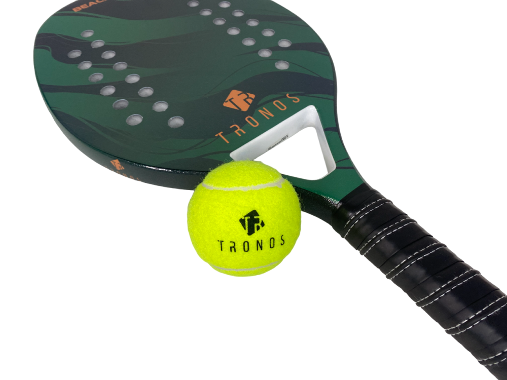 RAQUETE DE BEACH TENNIS EM 100% CARBONO TRONOS SU-TN-CV VERDE COM BOLSA   I - Image 7