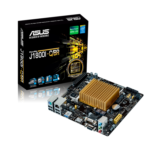 PLACA MAE DESK ASUS J1800I-C/BR C/CPU CELERON DC J1800 (2XDDR3/1XVGA/1XHDMI/1XUSB3.0/1XREDE) BOX