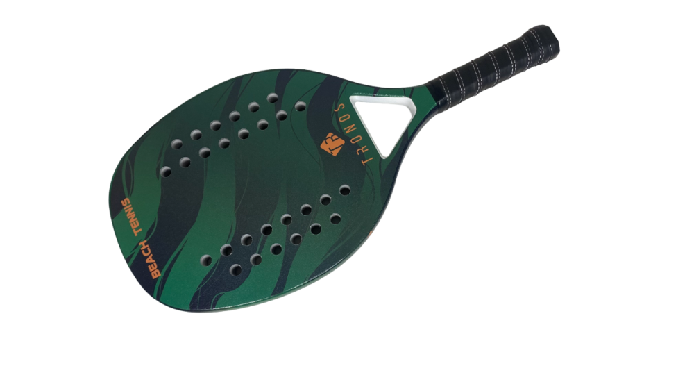 RAQUETE DE BEACH TENNIS EM 100% CARBONO TRONOS SU-TN-CV VERDE COM BOLSA   I - Image 5