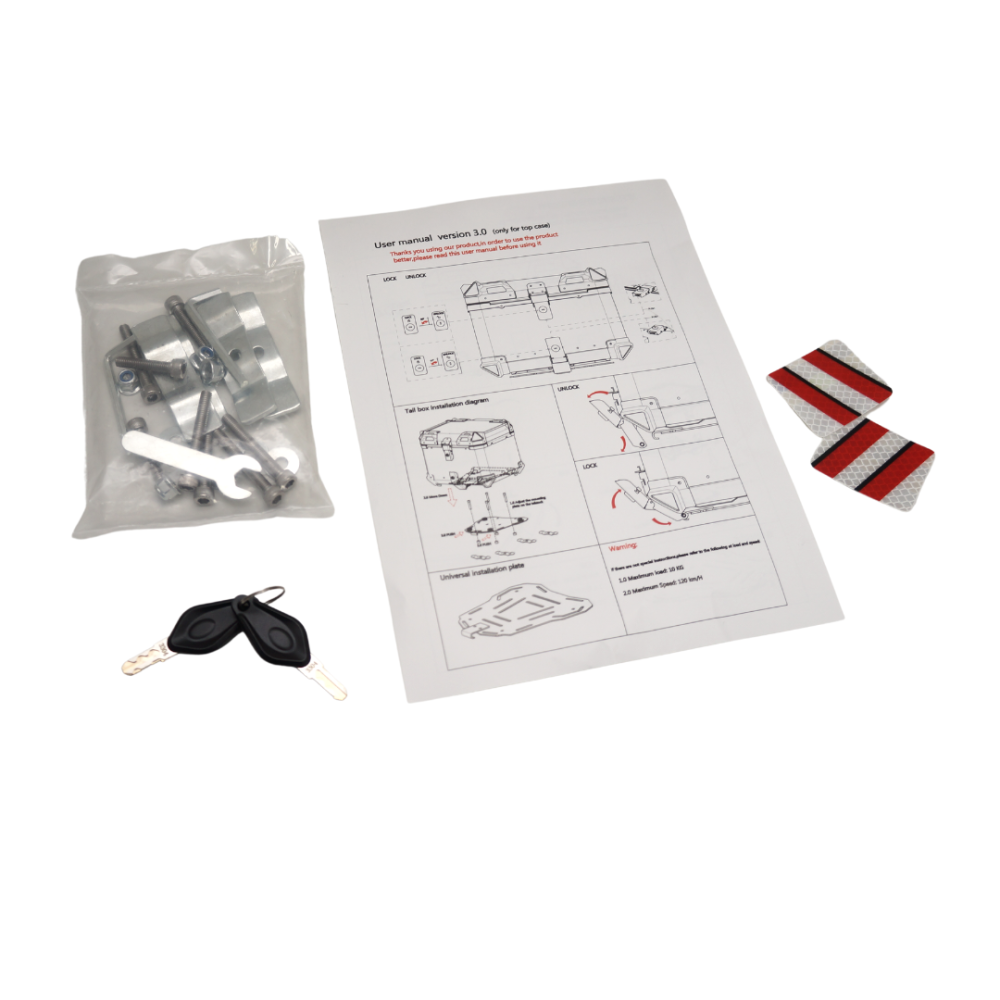 BAU MOTO TRASEIRO 45L-T-X ALUMINIO TRONOS BOX   IF - Image 3