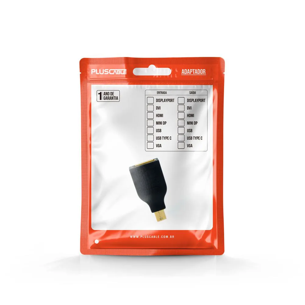 ADAPTADOR MINI DISPLAYPORT P/ DISPLAYPORT ADP-201BK OEM - Image 2