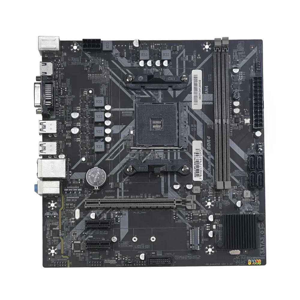 PLACA MAE DESK BRAZILPC AM4 BPC-B450 PRO V1.62 (2xDDR4/1xHDMI/4xUSB3.0/1xM.2/REDE 1000/AUDIO) OEM