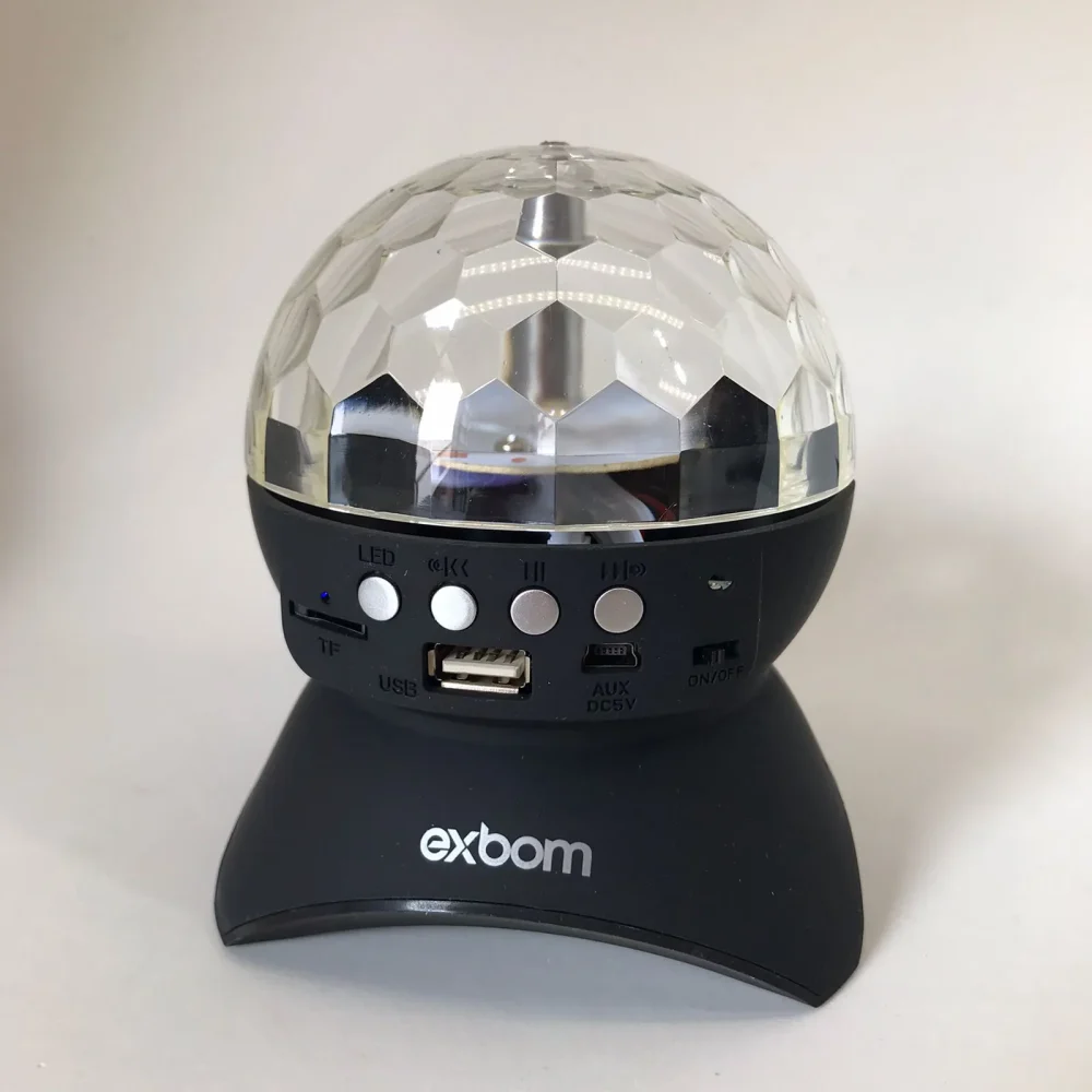 CAIXA DE SOM EXBOM CS-A24BT GLOBO COM LED 02387 DJ USB/FM/SD BOX - Image 2