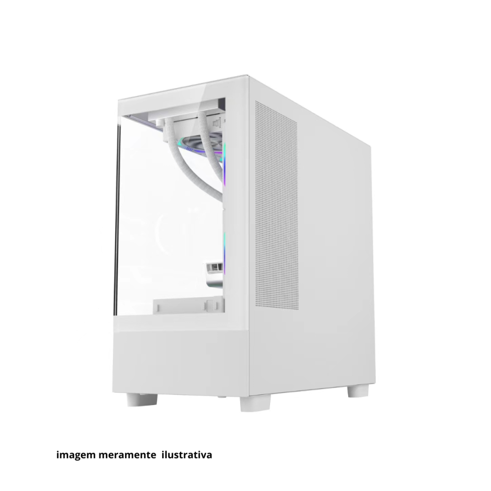 GAB. MATX BRAZILPC GAMER BPC-K215 BRANCO C/ 6 COOLER (1xUSB3.0/1xUSB/LATERAL DE VIDRO S/ FONTE) BOX - Imagem 5