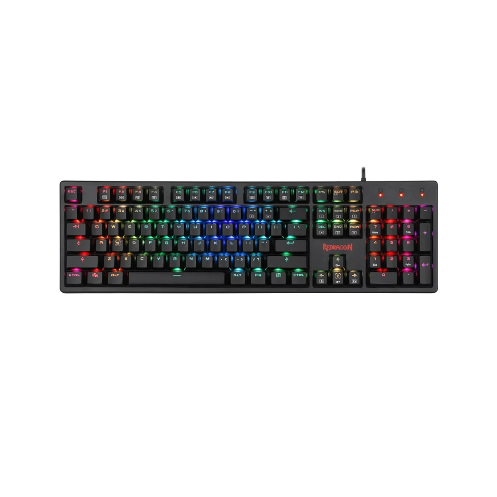 TECLADO USB REDRAGON K578-RGB GAMER MECANICO KAMA (SWITCH AZUL) PRETO BOX