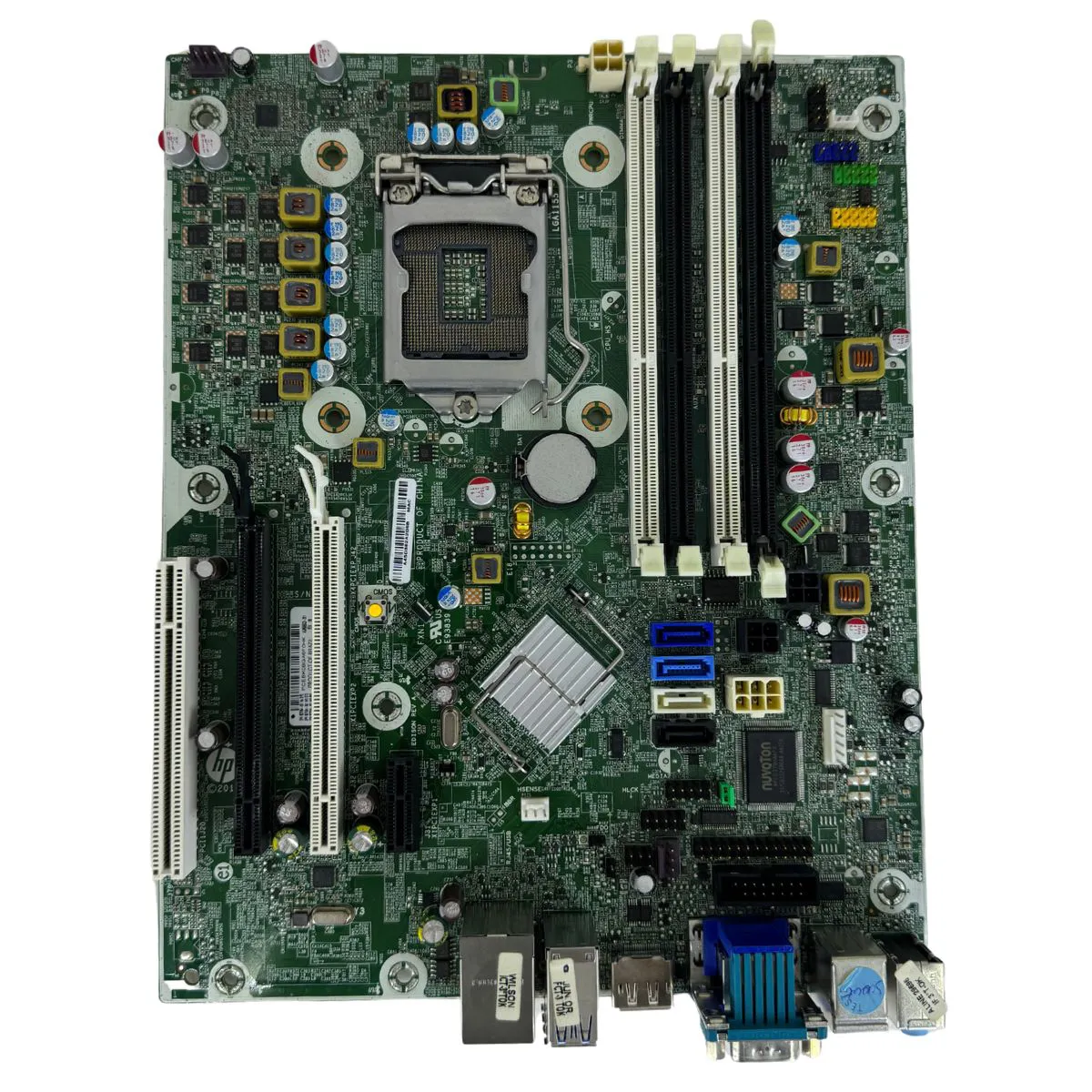 PLACA MAE DESK HP 1155 E93839 FXN1 (C/ COOLER/FONTE)(4xDDR3/1xVGA/6xUSB2.0/5xSATA2)(S/ESP) OEM I